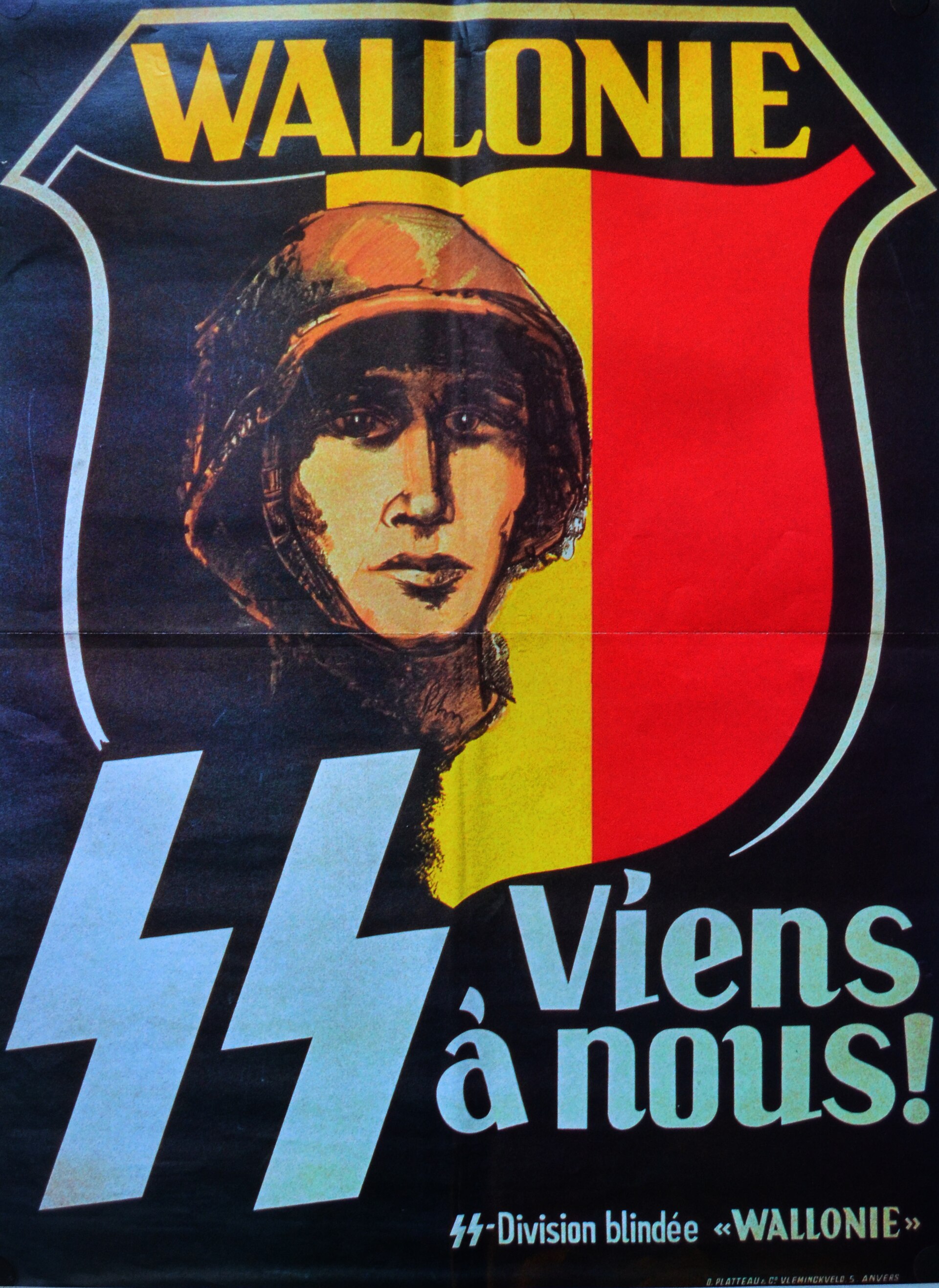 Affiche de propagande Waffen-SS — SS-Division blindée Wallonie